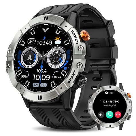 Smart Watches for Men, Bluetooth Call Military Smart Watch, Waterproof