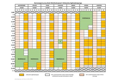 Harmonogramy Pracy Miejski O Rodek Sportu I Rekreacji W Mi Sku