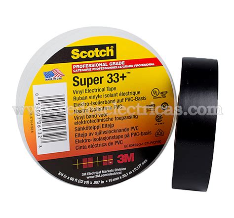 3m Le000090049 Cinta Scotch Super 33 34 X 20 Mts Redes Eléctricas