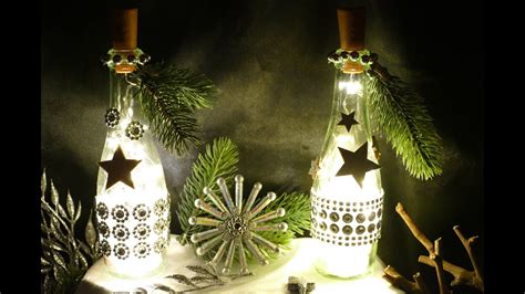 Diy Weihnachtsdeko Mit Beleuchteten Flaschen Diy Sternchristmas