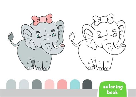 premium vector coloring book  kids elephant page  books