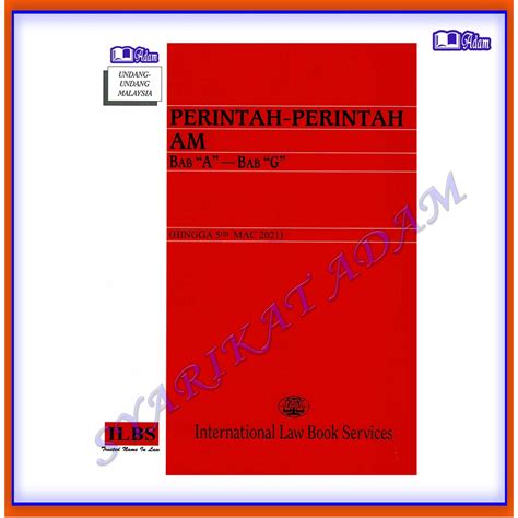 Adm Ilbs Perintah Perintah Am Bab A Bab G Hingga 5hb Mac 2021 Shopee Malaysia