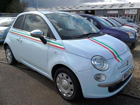 2009 Fiat 500 1 2 POP In Cha Cha Blue With Italian Stripe S Leather