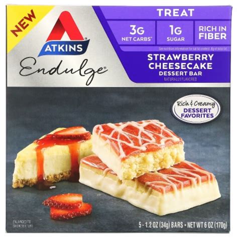 Atkins TR Strawberry Cheesecake Dessert Bar 5 pack, 5 ct - Kroger