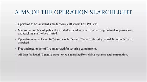 Operation Searchlight | PPT