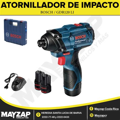 Atornillador De Impacto Bosch Gdr Li Mayzap Tornillos Y Herramientas