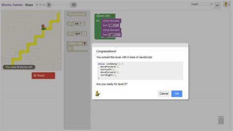 Googles Blockly Games Maze 1 10 Solutions