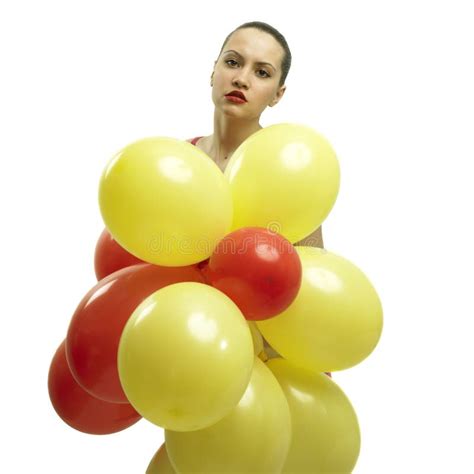 Naked With Balloons Stock Image Image Of Cute Cheerful