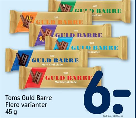 Toms Guld Barre Flere Varianter 45 G Tilbud Hos Rema 1000