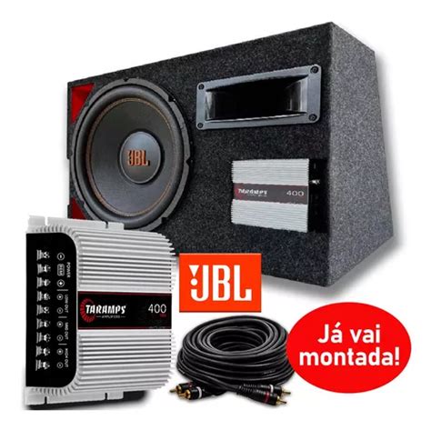 Caixa Trio Som Completa Jbl Sub 12 500w Módulo Taramps Rca MercadoLivre