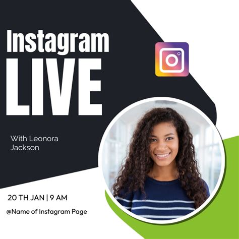 Instagram Live Flyer Template Postermywall