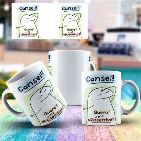 Caneca Porcelana Meme Flork Cansei Quero Me Aposentar Shopee Brasil