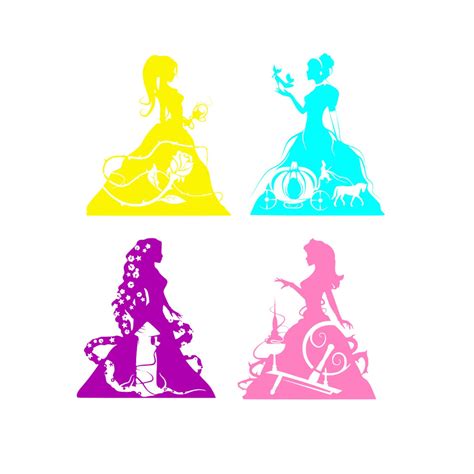 Disney Prinzessin Schneiden Datei Svg Png Dxf Disney Etsy