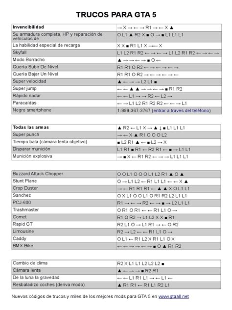 Trucos Gta 5 Ps4 Pdf