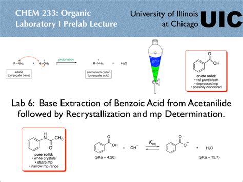 Lab 6 Base Extraction Of Benzoic Acid From Acetanilide Followed By