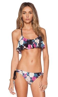 MINKPINK Secret Garden Frill Bikini Top In Multi REVOLVE