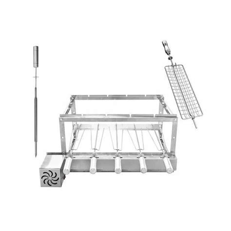 Grill Giratória 5 Espetos Esp Grelha Espada Gr Aux Esquerdo