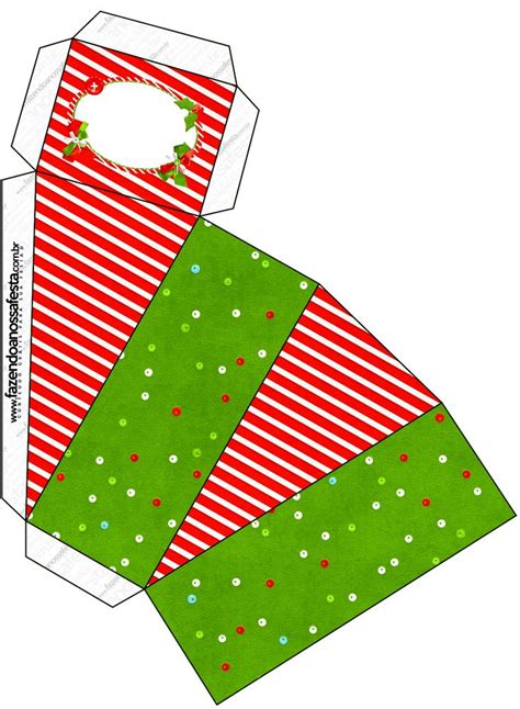 Caixa Fatia Fundo Natal Vermelho E Verde Fazendo A Nossa Festa