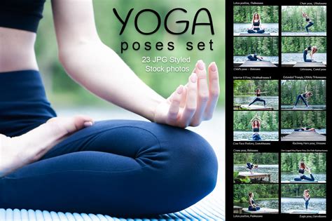 YOGA poses set | People Images ~ Creative Market