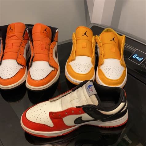 Nike | Shoes | Red Dunks Orange Jordan S And Jordan Low 1s For 10 ...