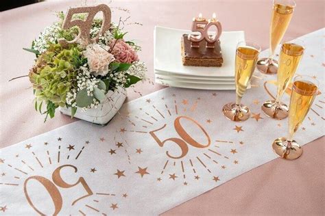 D Coration De Table Ans Anniversaire Blanc Rose Gold Tincelant