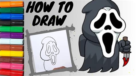 How To Draw Ghostface Imposter Among Us Youtube