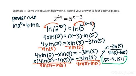 How To Solve An Advanced Exponential Equation By Using Natural Logarithms With Decimal Answers