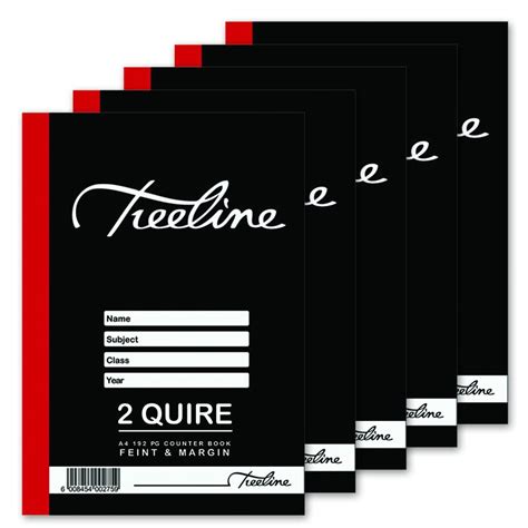 treeline hard cover book  quire  pg feint margin pack