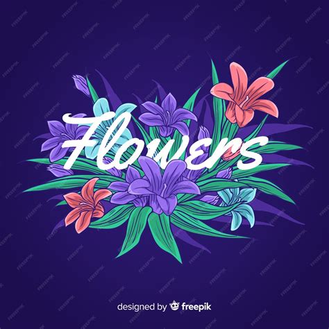 Fondo De Flores Dibujado A Mano Vector Gratis