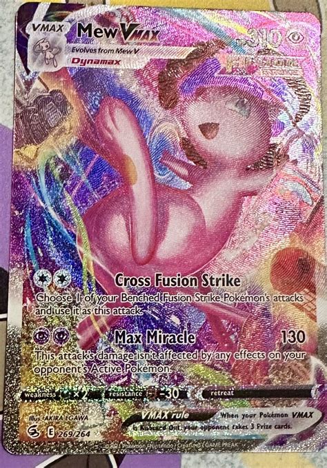 Pokémon TCG Mew Vmax SWSH Fusion Strike 269 264 Holo Secret Rare Full