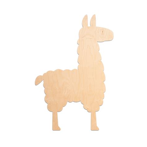 Llama Silhouette Unfinished Wood Co