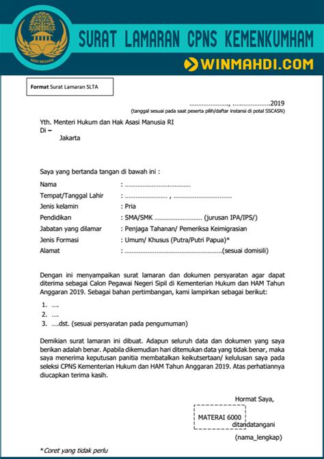 Detail Surat Lamaran Kerja Ditulis Tangan Atau Diketik Koleksi Nomer