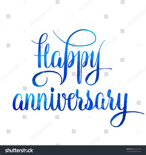 Handwritten Lettering Of Happy 1st Anniversary Vector Image Free Download