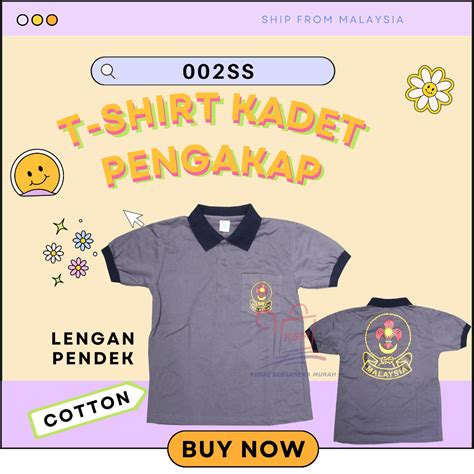 T Shirt Pengakap Lengan Pendek Cotton Tshirt Kadet Scout Short