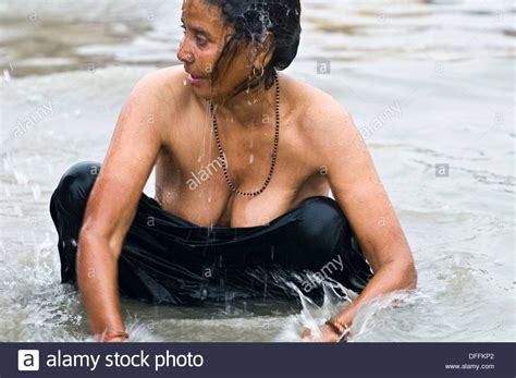 Nepali Women Bathing In River