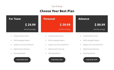 Choose Plan Css Template