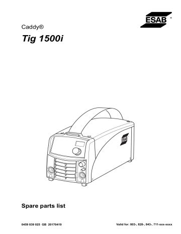 ESAB Tig 1500i User manual | Manualzz