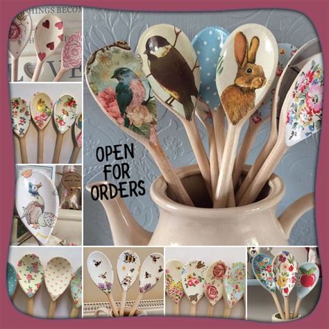 Pin On Decoupaged Spoons Spoon Crafts Wooden Spoon Crafts Decoupage