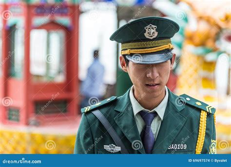 Chinese Security Guard - Beijing Police, China Editorial Stock Image - Image of glove ...