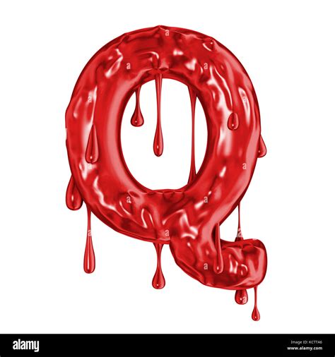 Blood Font Halloween Horror Letter Q Stock Photo Alamy