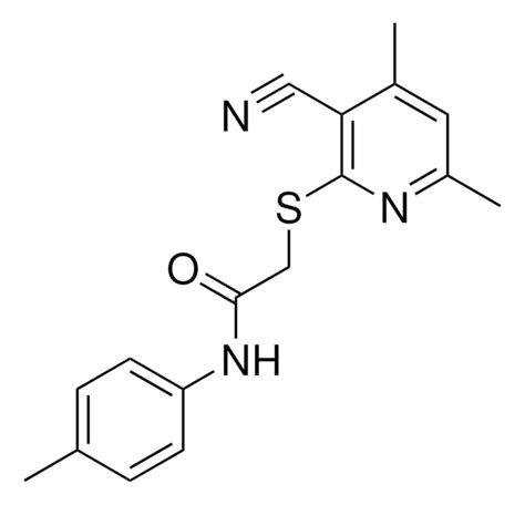 2 3 CYANO 4 6 DIMETHYL 2 PYRIDINYL THIO N 4 METHYLPHENYL ACETAMIDE