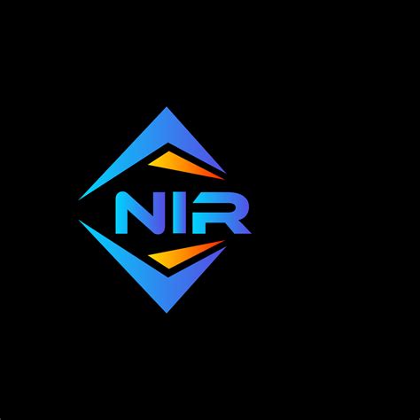 NIR abstract technology logo design on Black background. NIR creative initials letter logo ...