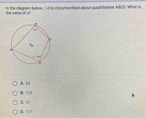 In The Diagram Below Odot O Is Circumscribed About Quadrilateral ABCD