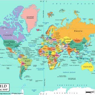 Buy World Map Online World Map Price Purchase Editable World Map