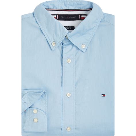 Tommy Hilfiger Core Flex Long Sleeve Poplin Shirt Plain Shirt