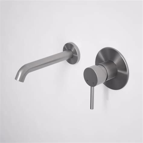 Luxe Brushed Stainless Wall Mounted Bath Mixer Tap Bath Mixer Taps