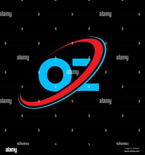 OZ O Z Letter Logo Design Initial Letter OZ Linked Circle Uppercase