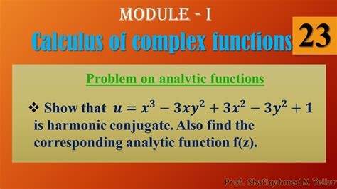 Problem Harmonic Conjugate