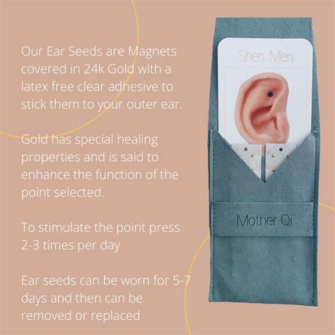 24k Gold Ear Seeds 40 Pack Self Care Acupressure Ear Seeds Etsy