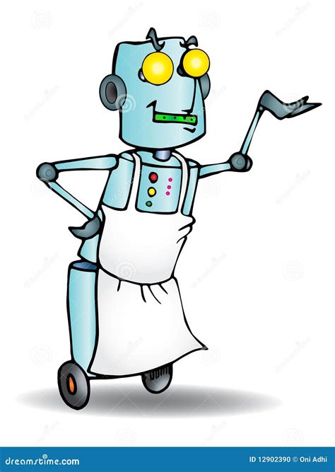 Servant Robot certified stock illustration. Illustration of isolated ...